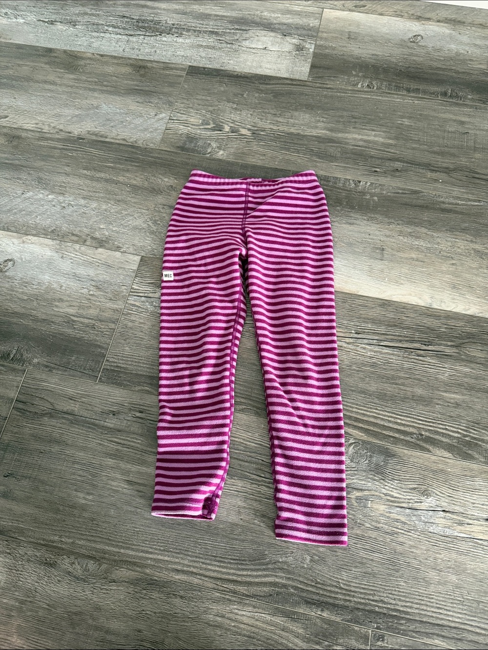 MEC Striped Pink Purple Kids Baselayer Leggings